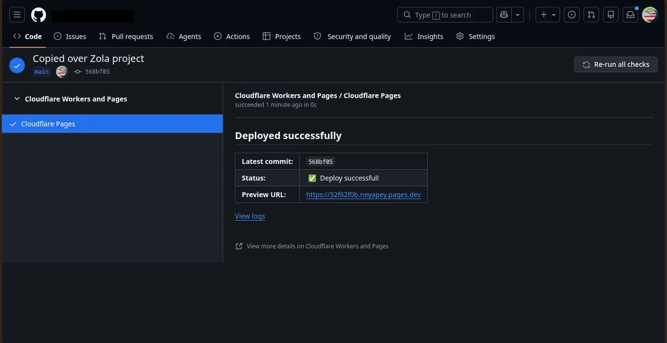 Github screenshot